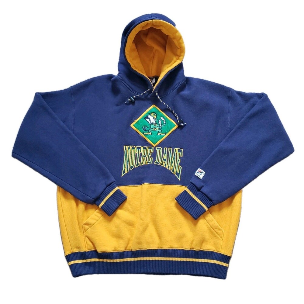 Vintage 90s The Game Notre Dame Sz XL(FITS M) Mens Hoodie Fighting Irish NCAA